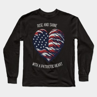 Patriotic Heart Long Sleeve T-Shirt